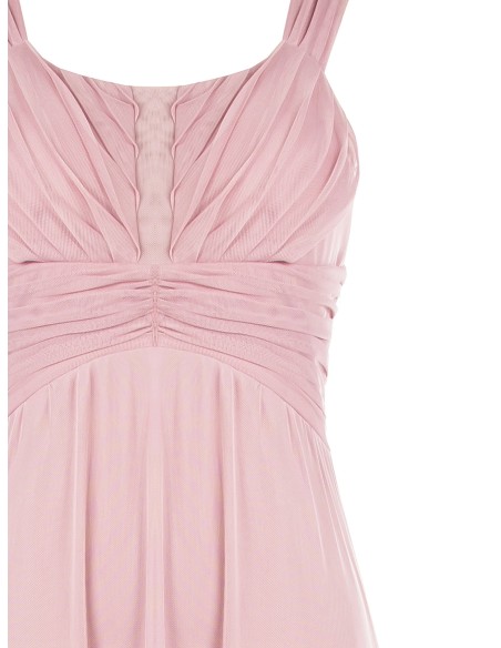 Robe longue en tulle élastiqué avec nœud dans le dos Rinascimento