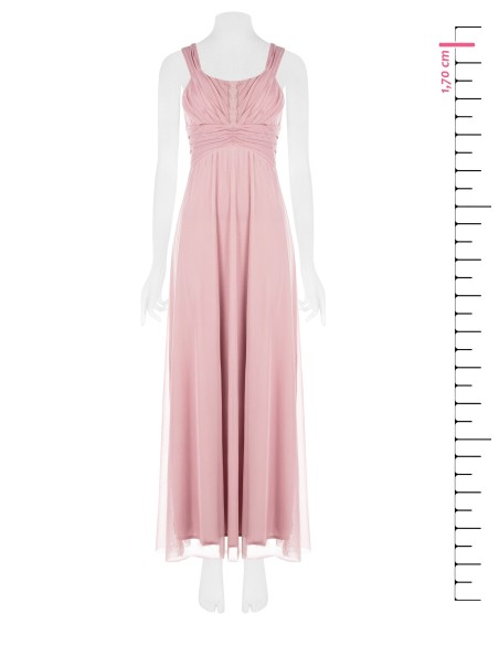 Robe longue en tulle élastiqué avec nœud dans le dos Rinascimento