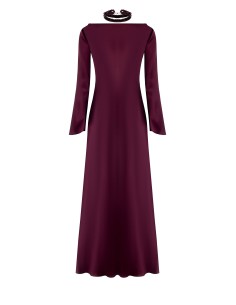 Robe longue fluide en satin à manches 3/4 Rinascimento 2