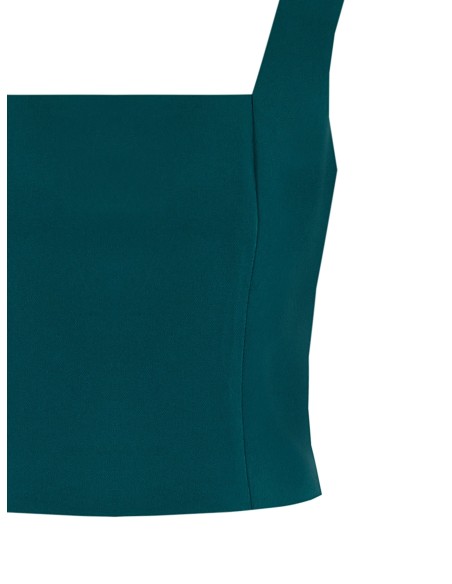 Top en tissu technique à encolure carrée Rinascimento