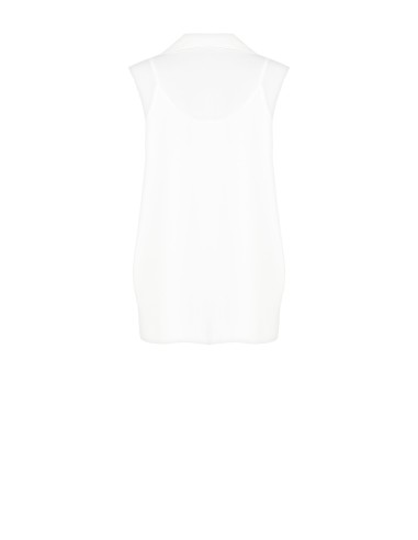 Top ample asymétrique en satin avec encolure bénitier et débardeur intégré Rinascimento