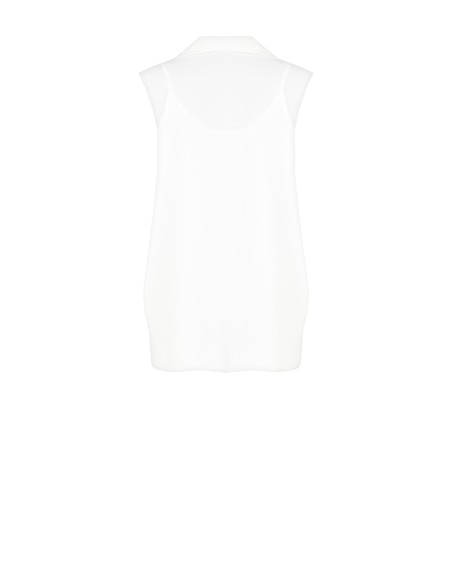 Top ample asymétrique en satin avec encolure bénitier et débardeur intégré Rinascimento