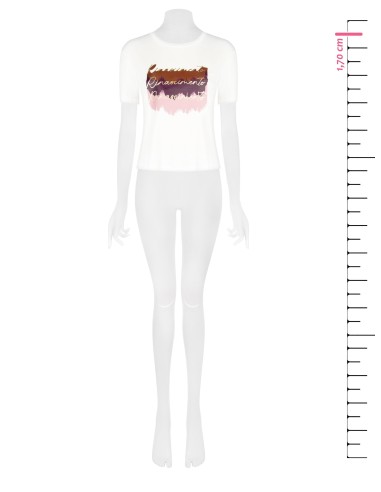 T-shirt regular en viscose avec imprimé logo Rinascimento