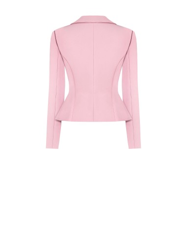 Veste blazer courte cintrée croisée en tissu technique Rinascimento