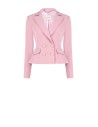 Veste blazer courte cintrée croisée en tissu technique Rinascimento