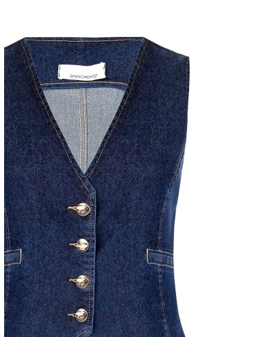 Gilet en denim extensible Rinascimento