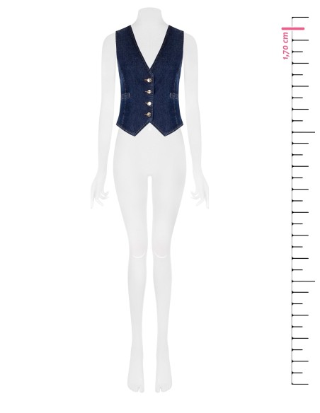 Gilet en denim extensible Rinascimento