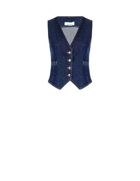 Gilet en denim extensible Rinascimento