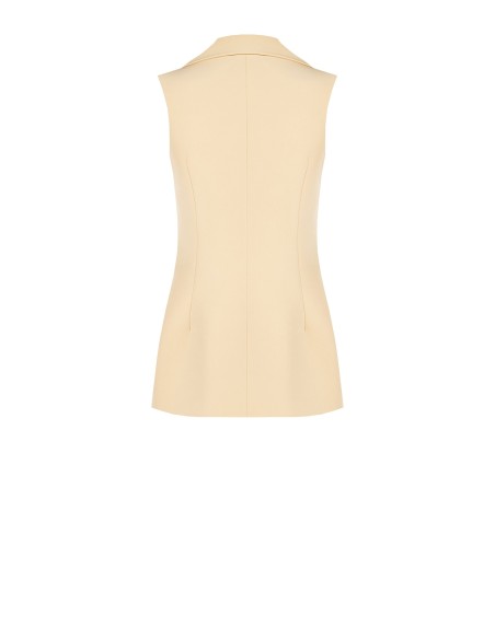 Gilet cintré long en tissu technique Rinascimento
