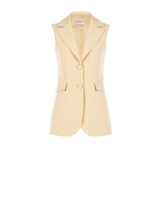 Getailleerd lang model gilet van technische stof van Rinascimento