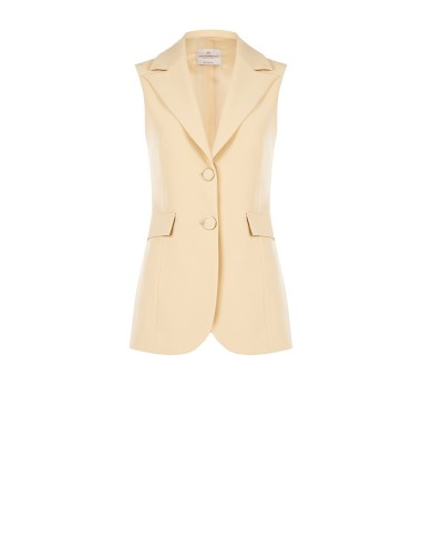 Gilet cintré long en tissu technique Rinascimento