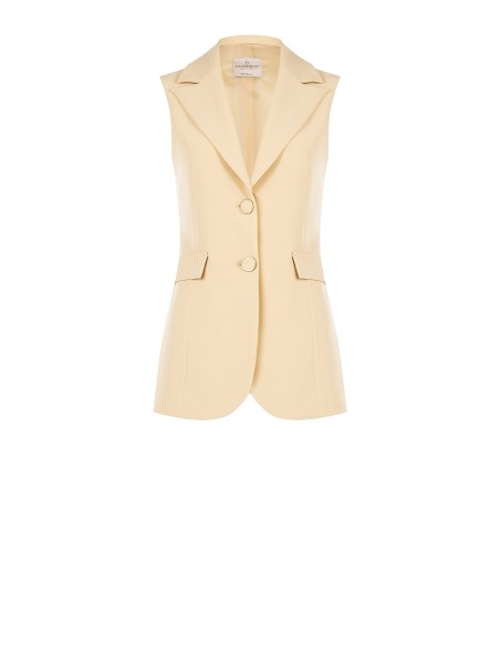 Gilet cintré long en tissu technique Rinascimento