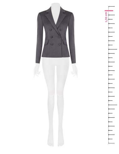 Veste blazer cintrée croisée en polyviscose Rinascimento