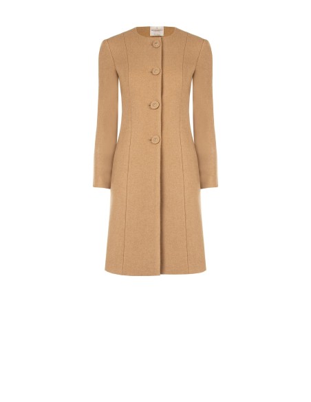 Manteau long beige avec écharpe intégrée Rinascimento
