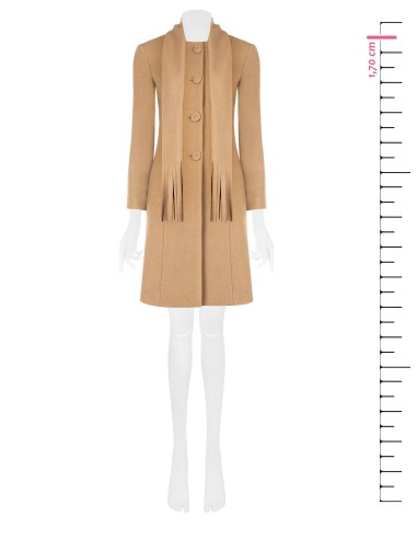 Manteau long beige avec écharpe intégrée Rinascimento