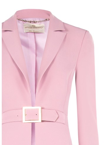 Blazer long effet manteau en tissu technique avec boucle Rinascimento