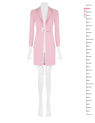 Lange blazer met jaslook van technische stof met gesp Rinascimento