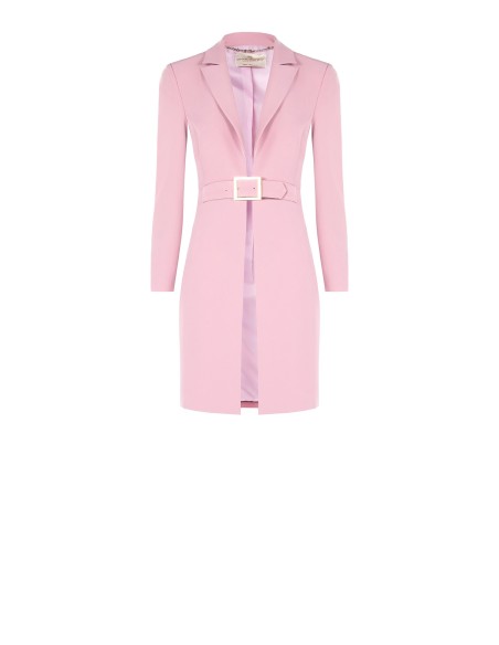 Lange blazer met jaslook van technische stof met gesp Rinascimento