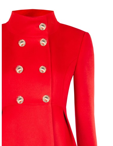 Manteau court structuré avec épaulettes et poches latérales Rinascimento