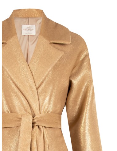 Manteau long avec finition pailletée et maxi-poches Rinascimento