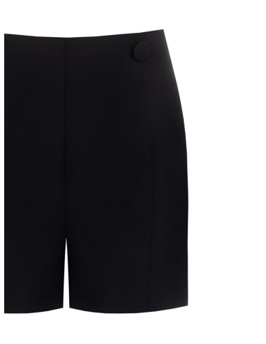 Pantalon court droit en tissu technique avec fermeture éclair latérale Rinascimento