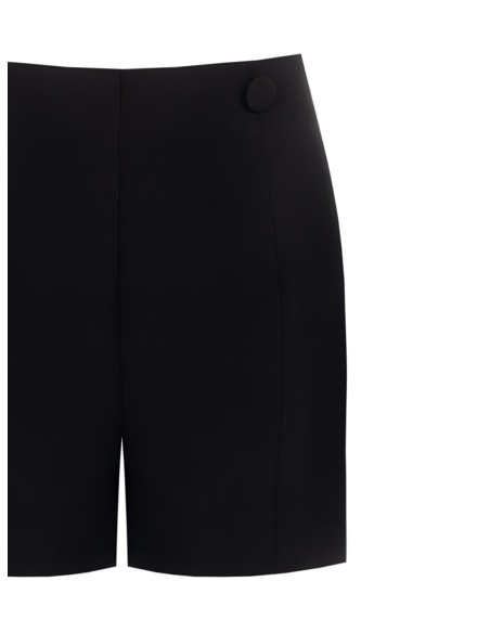 Pantalon court droit en tissu technique avec fermeture éclair latérale Rinascimento