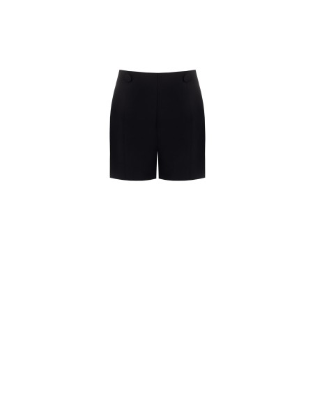 Pantalon court droit en tissu technique avec fermeture éclair latérale Rinascimento