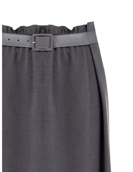Jupe longue en polyviscose avec ceinture rigide intégrée Rinascimento