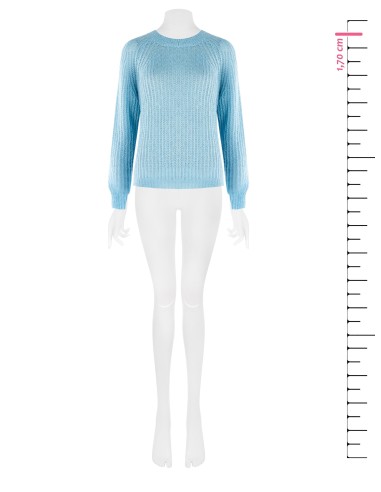 Pull poilu à coupe longue et Rinascimento en tricot tissé