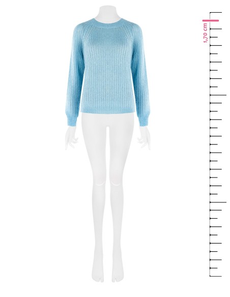 Pull poilu à coupe longue et Rinascimento en tricot tissé