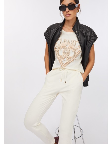 Liu Jo joggingbroek van fleece tricot
