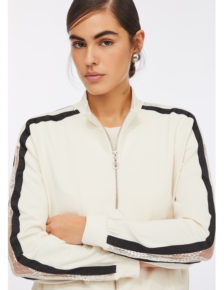 Liu Jo Sweatshirt en coton avec dentelle
