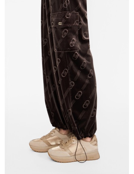 Joggingbroek van chenille met Liu Jo-logo