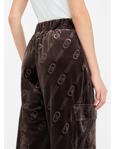 Joggingbroek van chenille met Liu Jo-logo