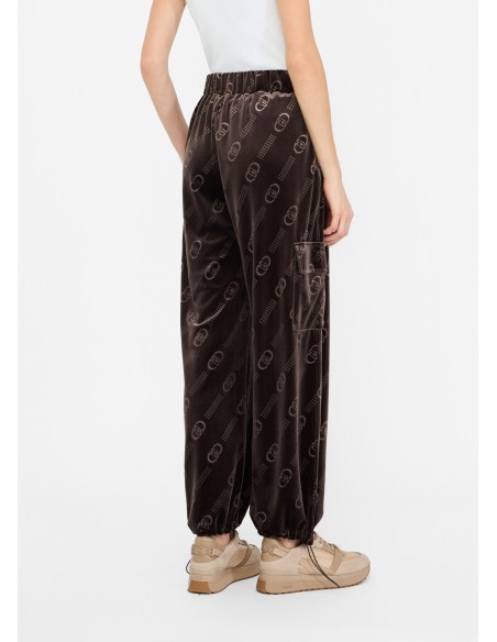 Joggingbroek van chenille met Liu Jo-logo