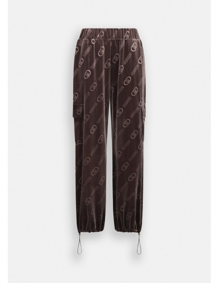 Pantalon de jogging en velours côtelé avec logo Liu Jo