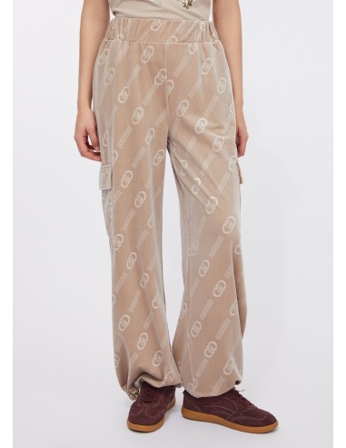 Pantalon de jogging en velours côtelé avec logo Liu Jo
