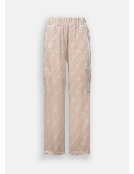 Pantalon de jogging en velours côtelé avec logo Liu Jo