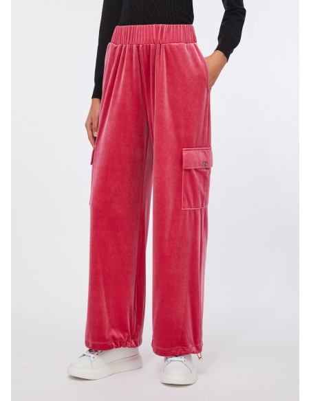 Joggingbroek van chenille met Liu Jo-logo