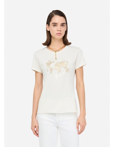 T-shirt avec imprimé laminé Liu Jo