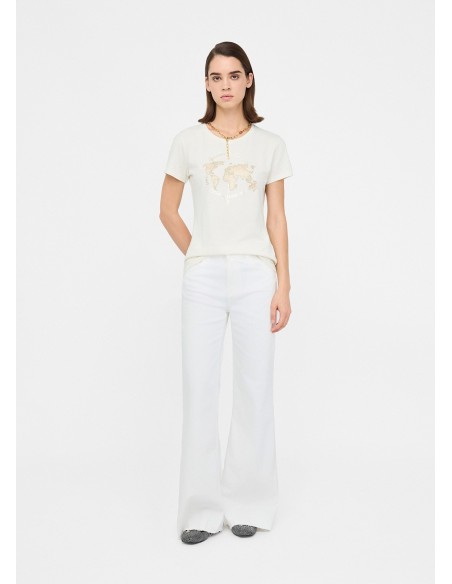 Liu Jo T-shirt met gelamineerde print