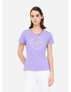T-shirt avec imprimé laminé Liu Jo