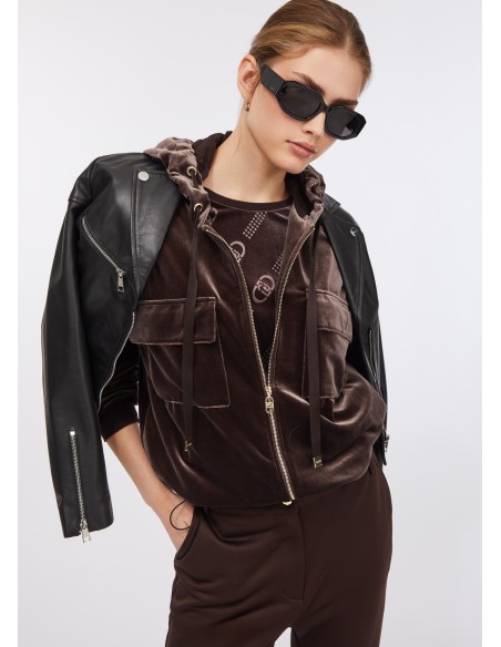 Liu Jo Chenille Hooded Sweatshirt