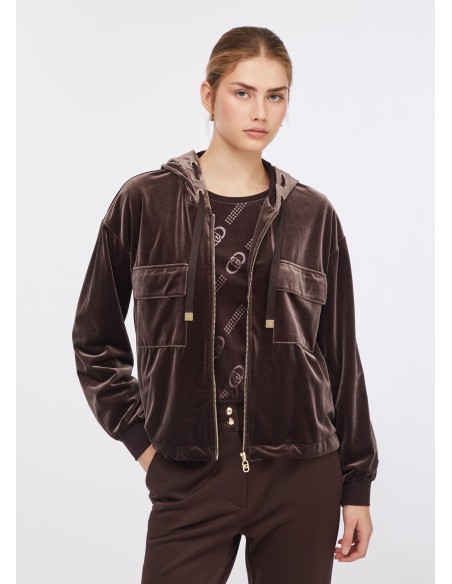 Liu Jo Chenille Hooded Sweatshirt