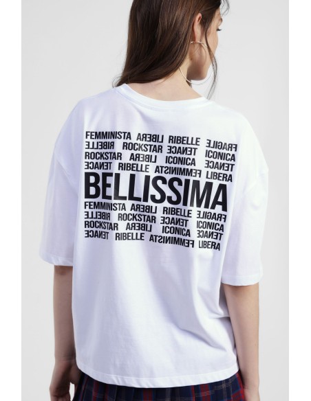 Oversized T-shirt met korte mouwen en Dixie-print