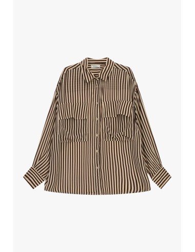 Chemise oversize rayée avec poches avant Dixie