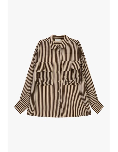 Chemise oversize rayée avec poches avant Dixie