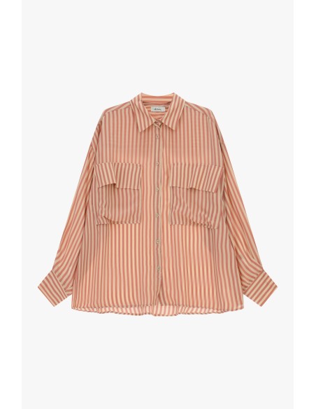 Chemise oversize rayée avec poches avant Dixie