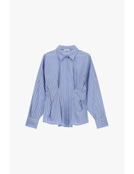 Chemise rayée à manches longues et pince dixie