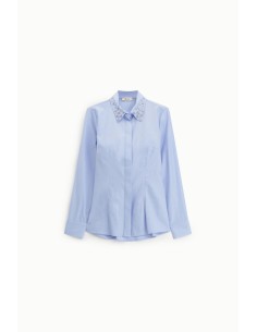 Dixie-blouse met juweelkraag en lange mouwen 2